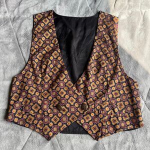 Vintage 90s R.J Stevens patterned vest size 14